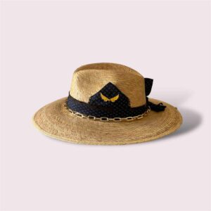hat cappello fedora estivo in fibra di palma artigianale